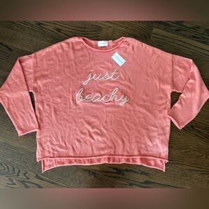just be Women's Coral Sweater